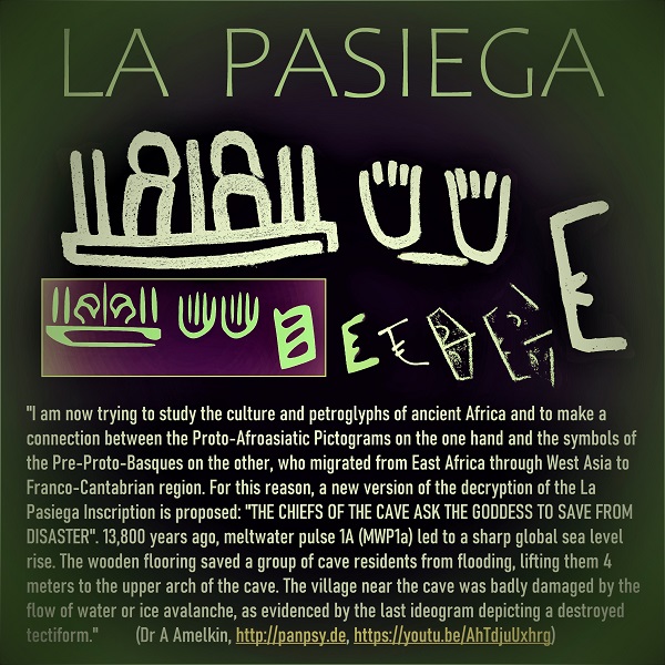 The decryption of the La Pasiega Inscription
---------
 (  ,      )